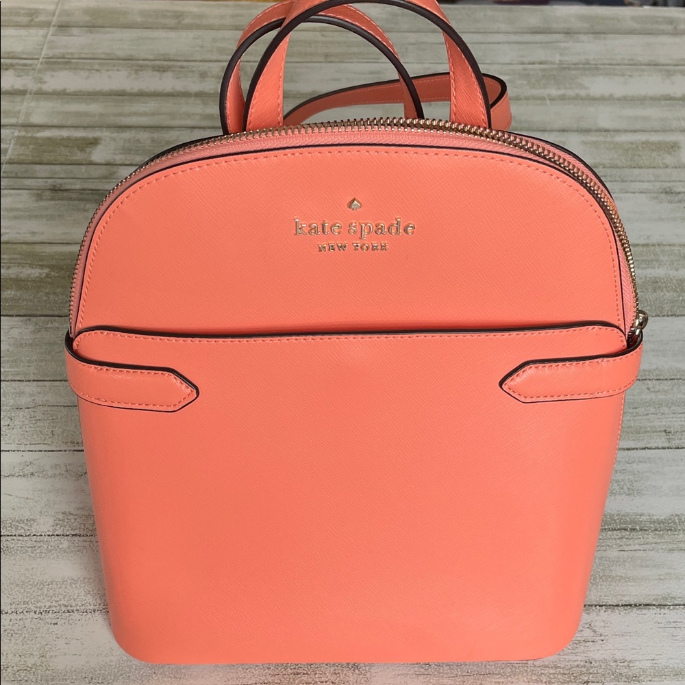 Kate Spade Coral-Orange Dome Backpack